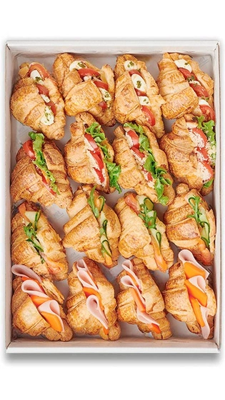Сет мини-круассанов — цезарь,лосось,моцарелла, ветчина — доставка боксов Нижний Новгород
